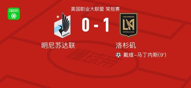 雷速体育-洛杉矶1-0明尼苏达联，戴维-马丁内斯一击制胜